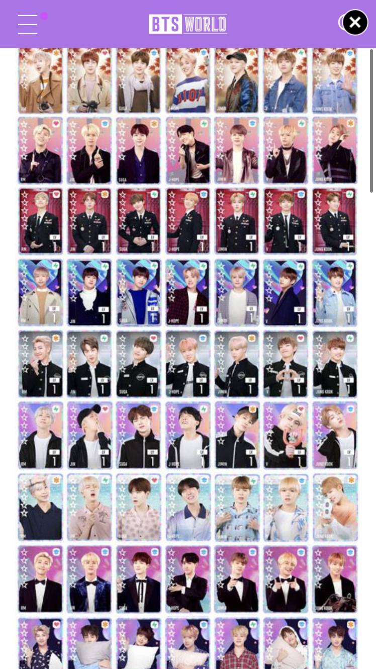 星5カード ステータス 適当 Bts World