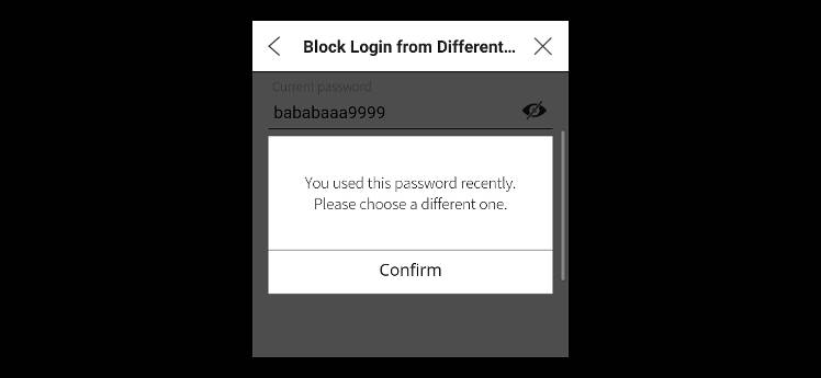I tried to change password. I did not use the password recently but ...