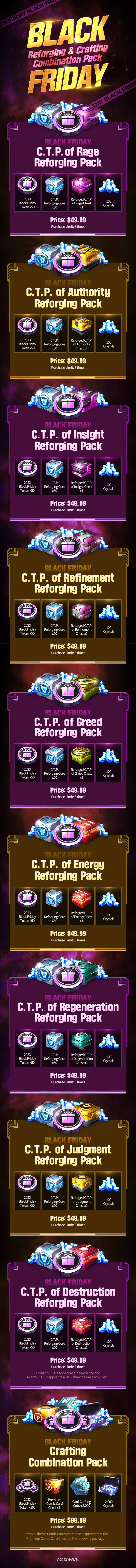 Black Friday Reforging & Crafting Combination Pack - MARVEL Future Fight