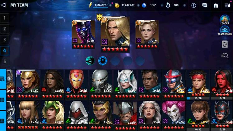 Who should be chosen to T2? using MT2T - MARVEL Future Fight