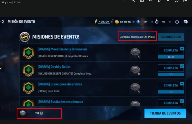 I didn't receive the event mission card a second time. - MARVEL Future ...