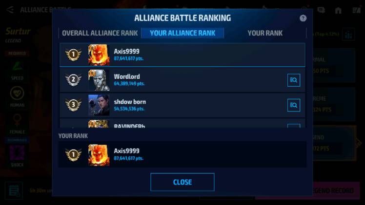 Need a aliance. Where I can play some dimension rift. - MARVEL Future Fight