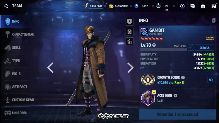 AT LAST!! My Gambit is RANK 1 in the world 🔥🔥🔥🔥🔥 - MARVEL Future Fight