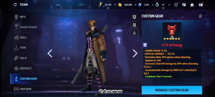 Gambit needs reforgment now for rank 1 - MARVEL Future Fight