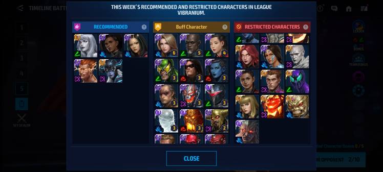 Lash banned in timeline - MARVEL Future Fight