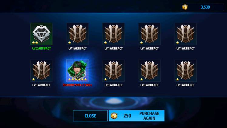 Even if the update is shit, at least I got a 6 star shadow shell ...