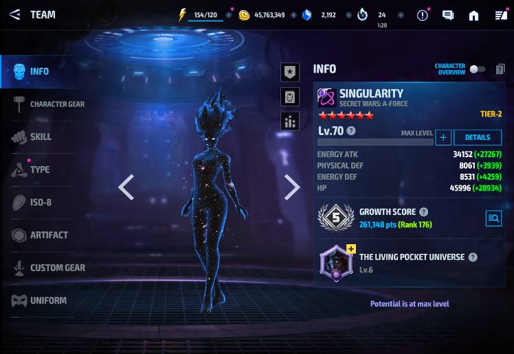 Singularity - My first character in MFF - MARVEL Future Fight