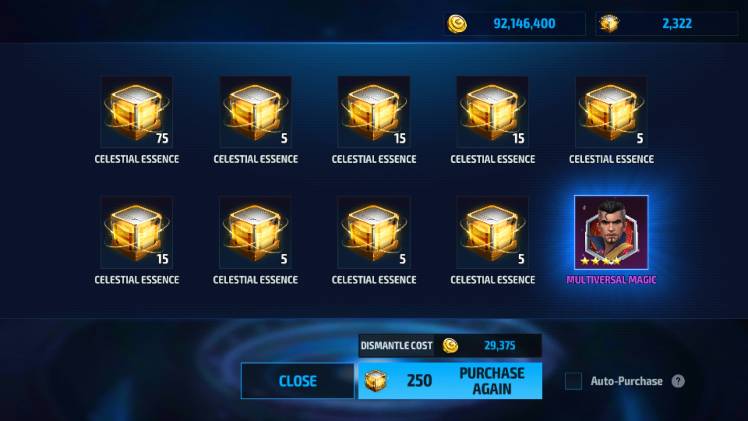 Some of my lucky pulls {Artifact edition} - MARVEL Future Fight