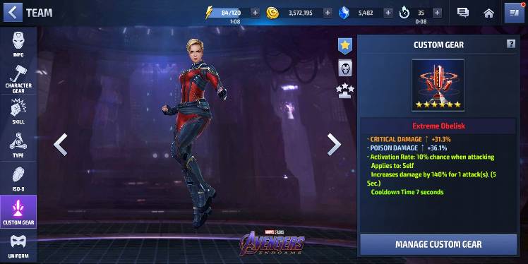 Captain Marvel weak in world boss - MARVEL Future Fight