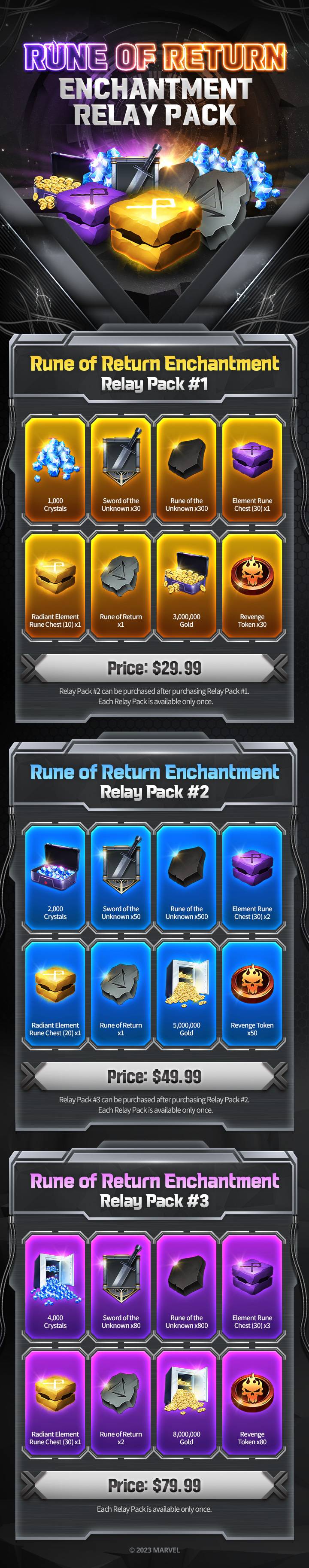 Rune of Return Enchantment Relay Pack - MARVEL Future Fight