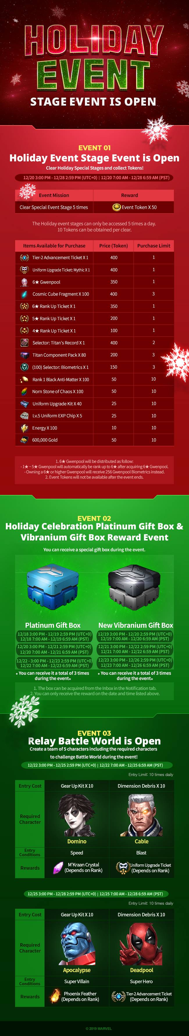 The Holiday Event Stage Event is Open - MARVEL Future Fight