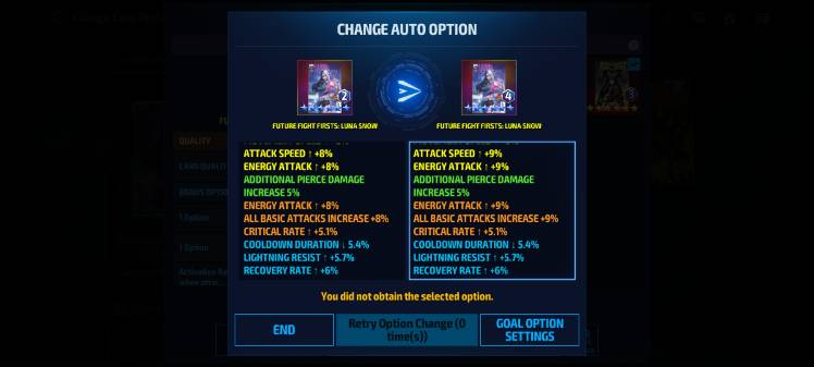 Card reroll - MARVEL Future Fight