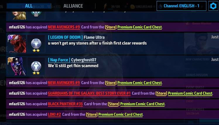 My 1st 5 premium cards pull with tokens - MARVEL Future Fight