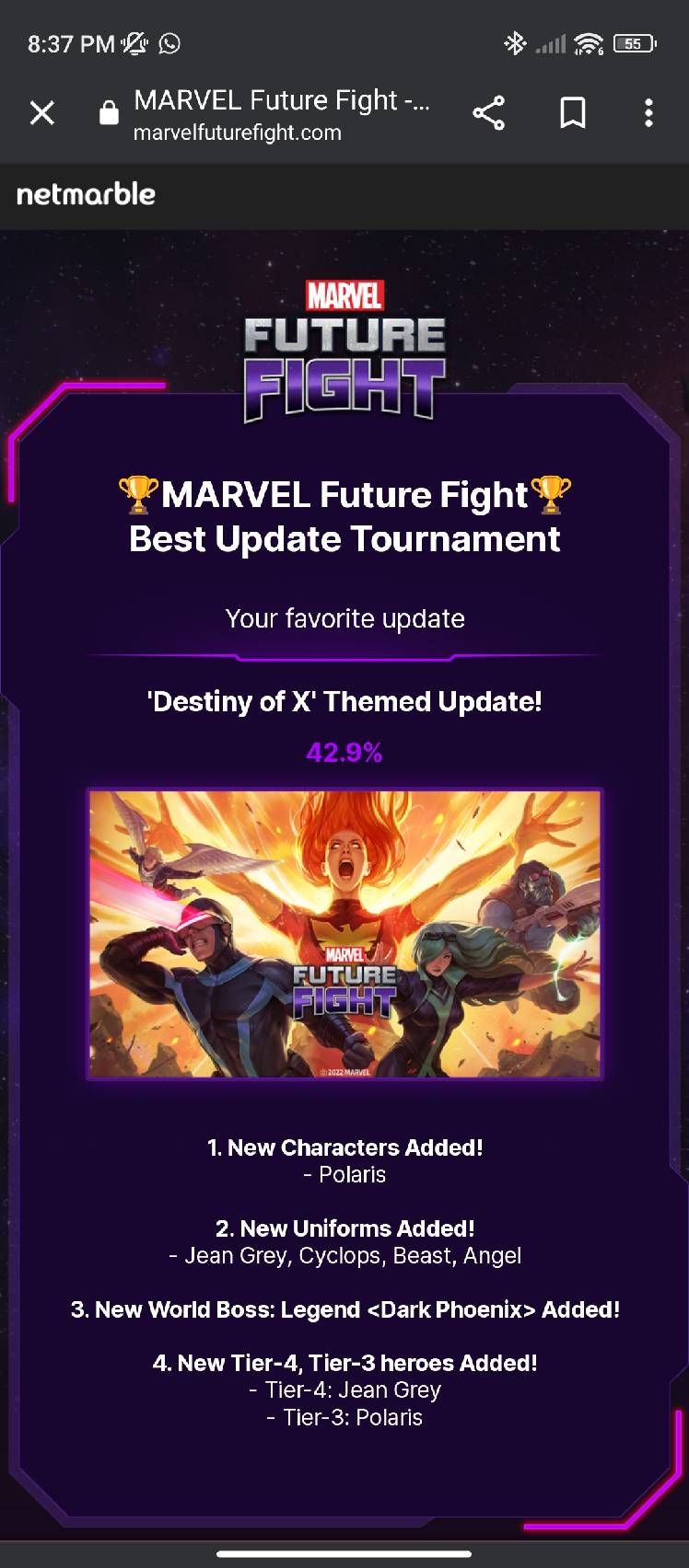 Best update MARVEL Future Fight