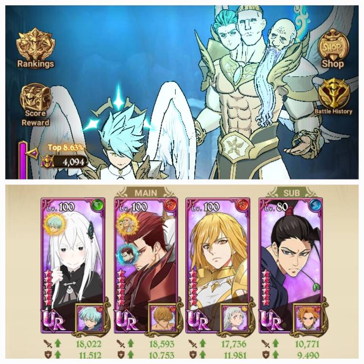 My team strategy - The Seven Deadly Sins: Grand Cross