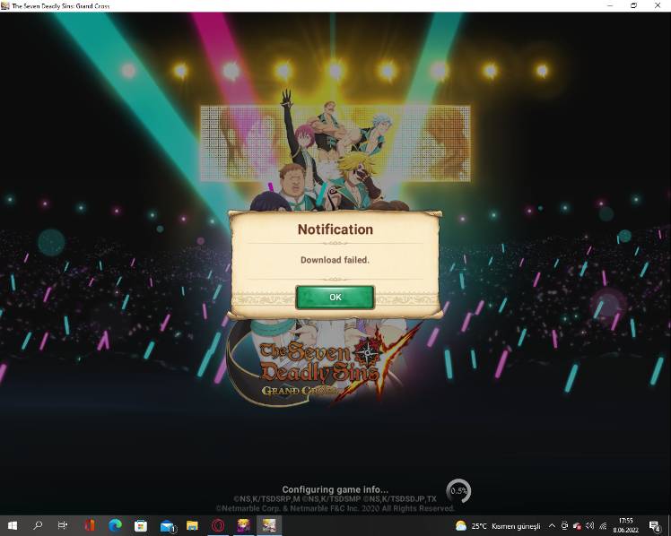 PC version ''download failed'' issue - The Seven Deadly Sins: Grand Cross