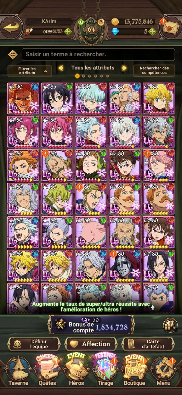 Je reprend le jeu - The Seven Deadly Sins: Grand Cross