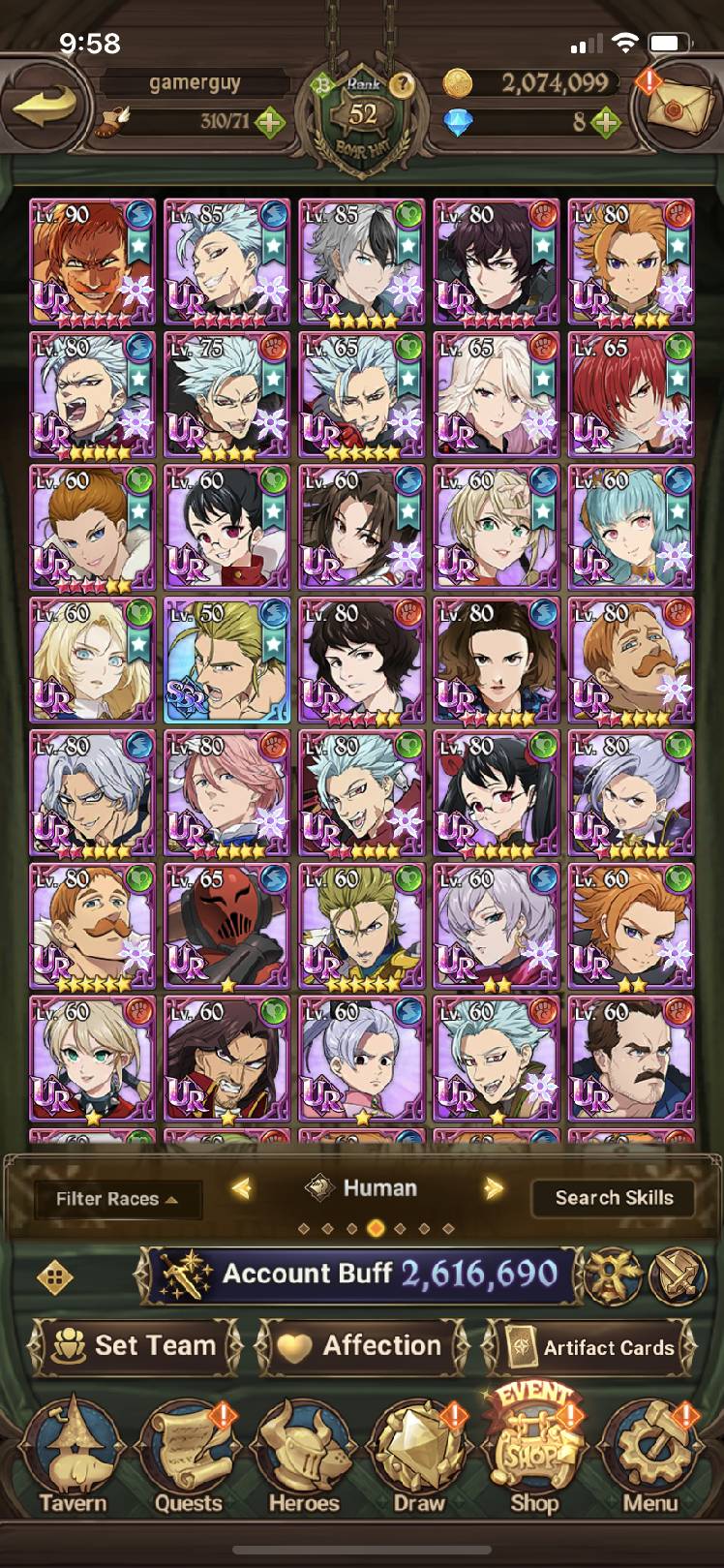 Character not appearing - The Seven Deadly Sins: Grand Cross