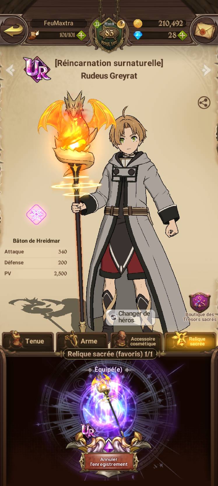 Rudeus Relic Event - The Seven Deadly Sins: Grand Cross