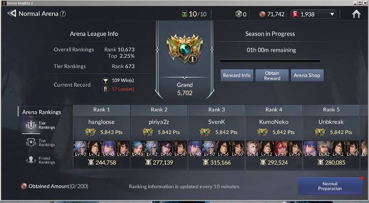 Bug Arena rank - Seven Knights 2 Official Community