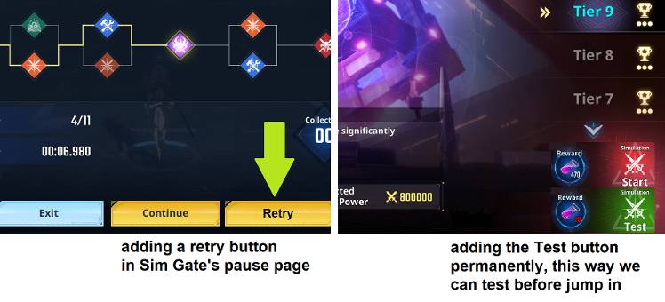 Two quality-of-life suggestion for Sim Gate! - Solo Leveling:ARISE