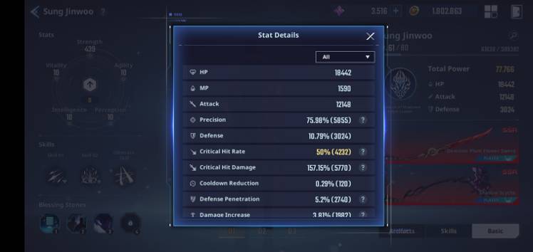 Difference between high power and good stats - Solo Leveling:ARISE