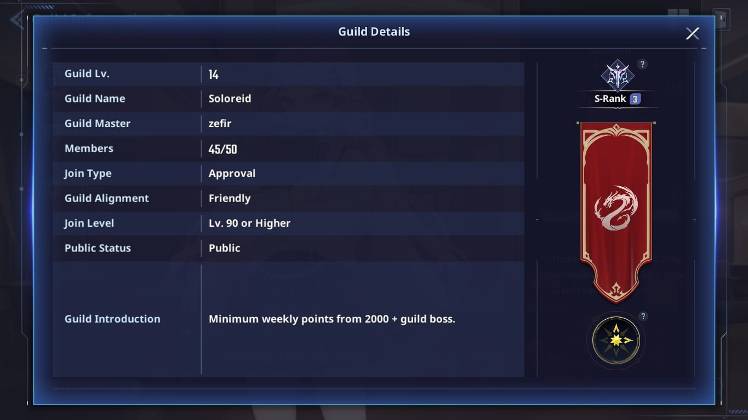 Active Members Looking for a Guild? Join Soloreid! - Solo Leveling:ARISE