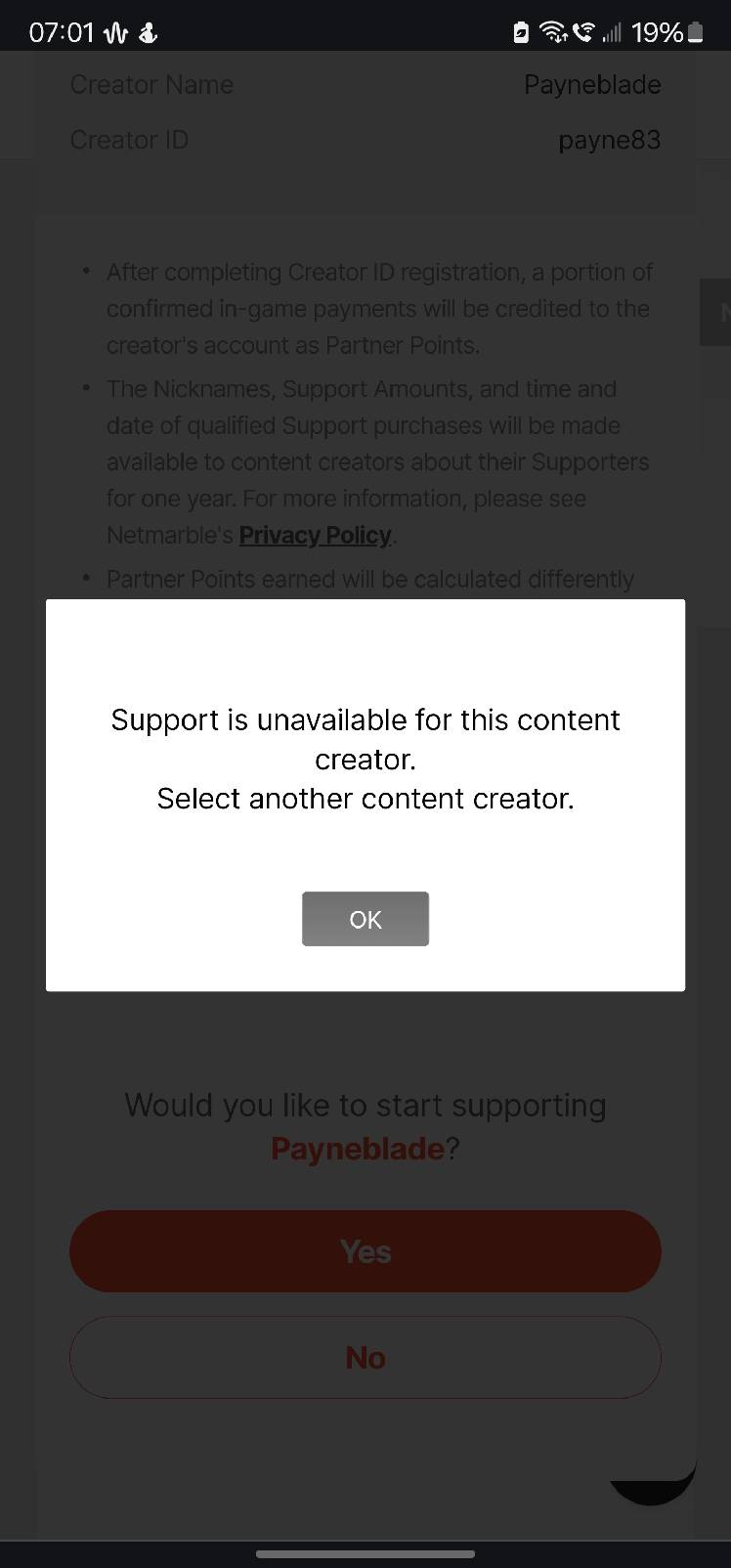 Support unavailable for content creators - Solo Leveling:ARISE