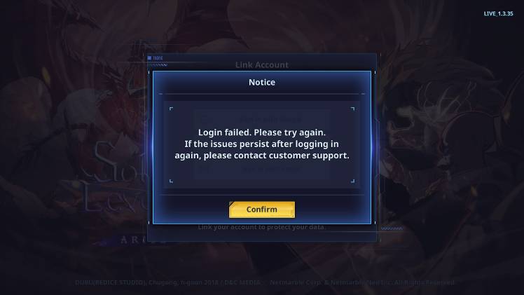 i cant log in why ? is it error from netmarble or my account is gone ...