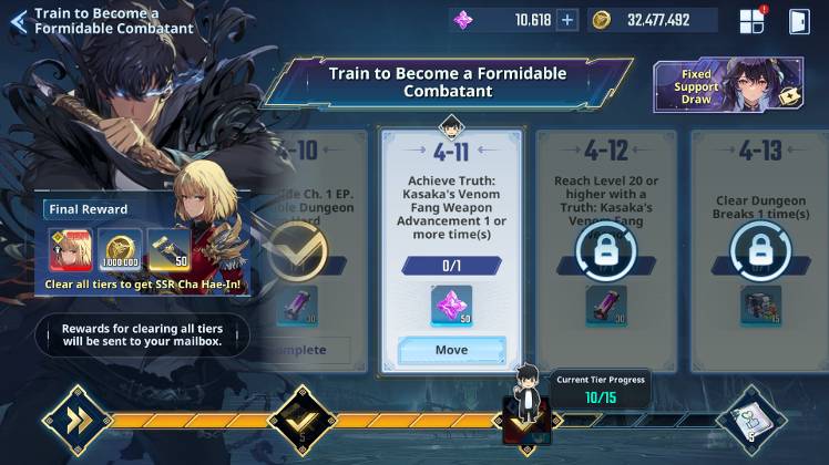 Stuck on formidable combatant 4-11 - Solo Leveling:ARISE
