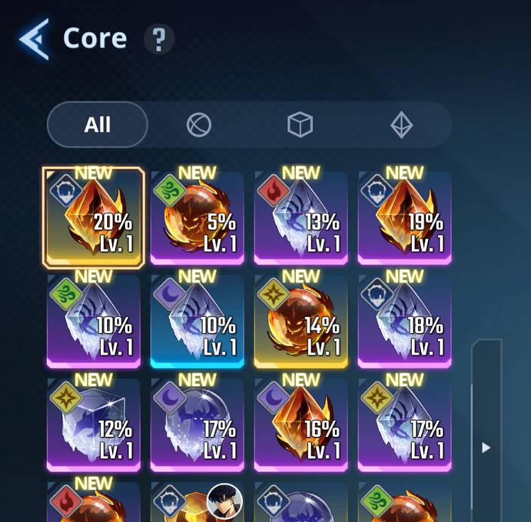 Only 2 legendary cores Normal Baran :'( - Solo Leveling:ARISE