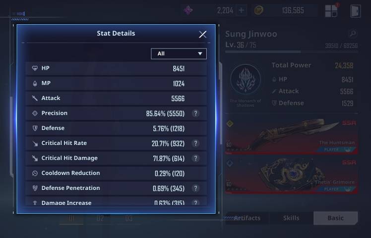 is that right stat guys..? - Solo Leveling:ARISE